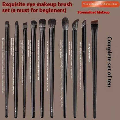 10 pcs Black Brushed Makeup Tools
