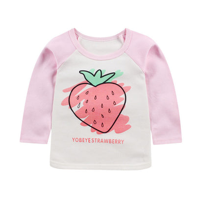 Children's Long Sleeve Casual Cartoon Round Neck Top