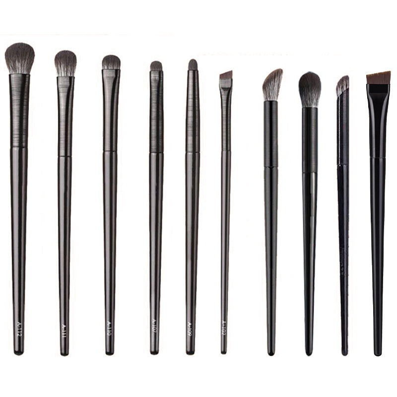 10 pcs Black Brushed Makeup Tools