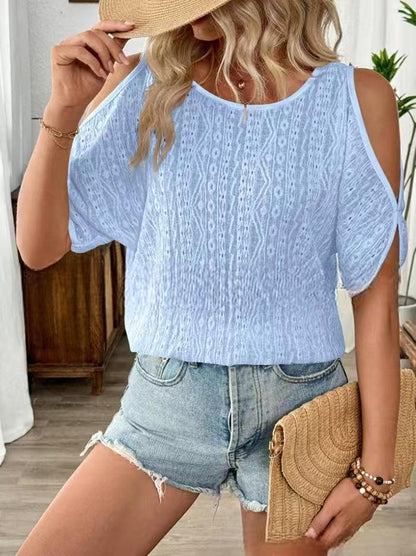 Women's Solid Color Short Sleeve Top